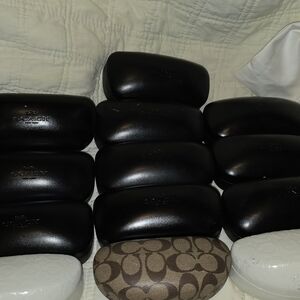 Coach Black and Brown Eyeglass Cases Set